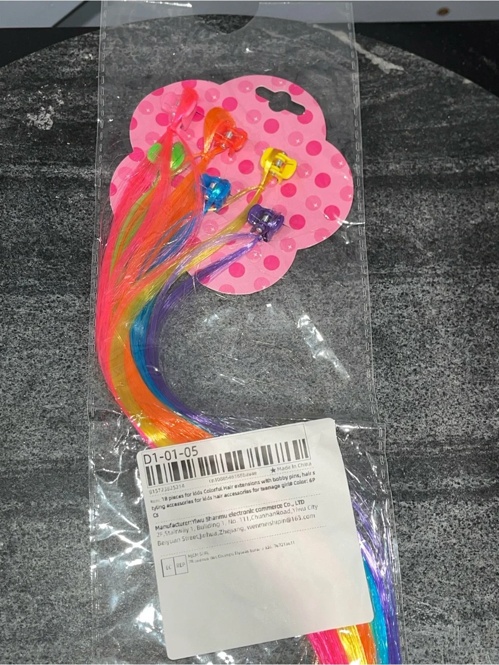 Rainbow Clip-In Hair Extensions - Multicolor Bright Strands